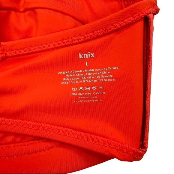 NWT Knix Swim Balcony Cup Bikini Top in Orange Zest Size L - Picture 6 of 11